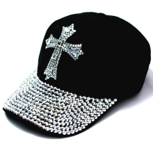 Strasskeps Cross -Svart