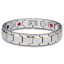 Magnetarmband i rostfritt stål  -Silver/Guld