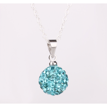 Shamballainspirerat Halsband -Turkosa kristaller