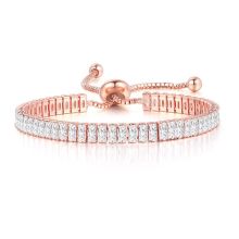 Armband med Cubic Zirconia och i 18K RoséGuldplätering