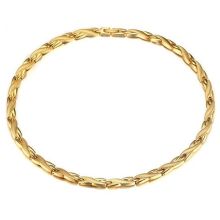 Magnethalsband i Rostfritt stål och 18K Guldplätering 7mm -längd 50 cm
