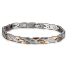 Magnetarmband i rostfritt stål  med 18K Roséguldplätering