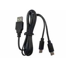 Laddkabel från USB-A till 2 st USB-C kontakter