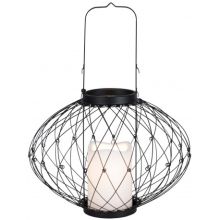 Lykta i metall med tre variera bara lägen och led ljus