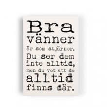 Trätavla a5. bra vänner