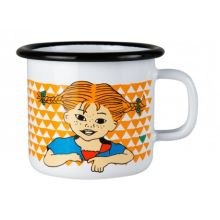 Emaljmugg här kommer pippi långstrump 2,5 dl