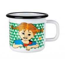 Emaljmugg här kommer pippi långstrump 3,7 dl