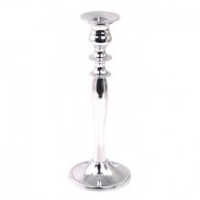 Ljusstake silverfärgad  30 cm hög