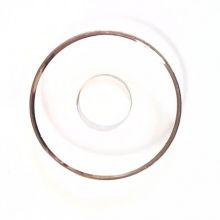 Ljusmanschett för kronljus i glas med silverkant