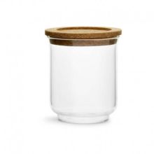 Nature glasburk med lock, stor