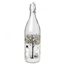 Glasflaska mumin  äpplen 1 liter