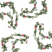 Ros girlanger rosa 4-pack