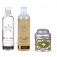Komplett set laundry, tvättika lavendel och städ & tvättkarbonat original