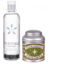Set med tvättika lavendel och städ & tvättkarbonat original