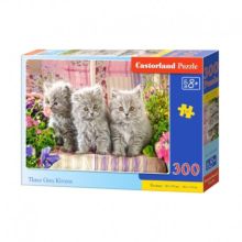 Pussel three gray kittens, 300 bitar