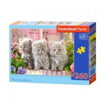 Pussel three gray kittens, 260 bitar