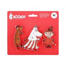 Mumin pepparkaksformar 3 st formar i rostfritt stål lilla my, sniff och muminmamma