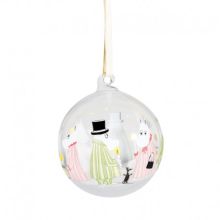 Mumin julkula i glas pyjamas 9 cm i diameter från muurla