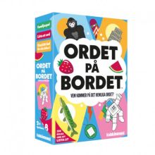 Familjespel ordet på bordet från kylskåpspoesi