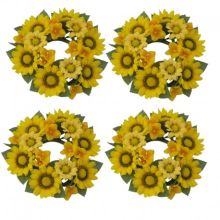 Ljusmanschetter 4-pack solrosor för blockljus