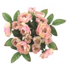 Ljusmanschett för kronljus med gammalrosa rosor