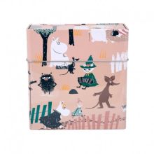 Mumin  kaffefilterburk skogsutflykt rosa från marinex