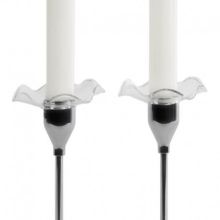 Viva vågig ljusmanschett i klart glas, 2-pack