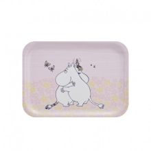 Bricka  mumin kram 27 x 20 cm i björkfaner från muurla