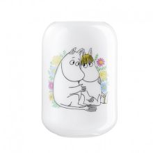 Mumin flowers vas i glas, 19 cm hög från muurla