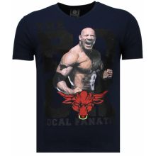 The Rock Rhinestone - T-Shirt Herr Marinblå