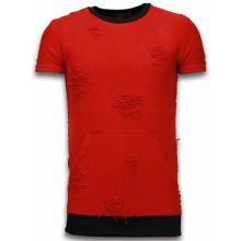 Long FiT-Shirt Zipped - Herr T-Shirt Röd