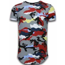 Camouflage Long FiT-Shirt Army - Herr T-Shirt Bordeaux