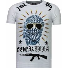 Freedom Fighter Rhinestone - Herr T-Shirt Vit