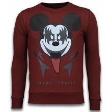 Kiss My Mickey Rhinestone - SweaT-Shirt Herr Bordeaux