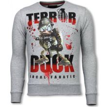 Terror Duck Rhinestone Sweater - Tröjor Män Grå