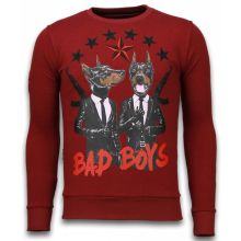 Bad Boys Dogs Rhinestone - Herr Tröjor Bordeaux