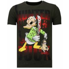 Hunter Duck Rhinestone - T-Shirt Herr Khaki