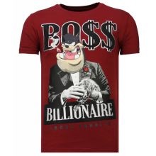 Billionaire Boss Rhinestone - T-Shirt Herr Bordeaux