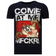 Taz Mania Rhinestone - Herr T-Shirt Marinblå