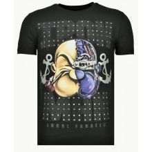 Iron Man Popeye Rhinestone - Herr T-Shirt Svart