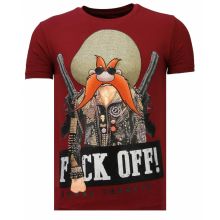 Bandit Chief Rhinestone - T-Shirt Herr Bordeaux