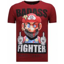 Fight Club Mario Bros - T-Shirt Herr Bordeaux