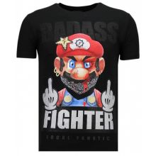 Fight Club Mario Bros - Herr T-Shirt Svart