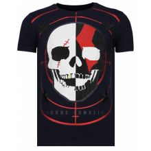 God Of War Rhinestone - Herr T-Shirt Marinblå