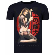 Killer Bitch Rhinestone - Herr T-Shirt Marinblå