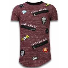 T-Shirt Patches Elite Crew - Herr Tröjor - LF-B - Bordeaux