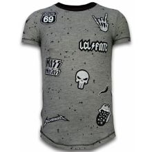 T-Shirt Patches Rockstar - Herr Tröjor - LF-G - Grå