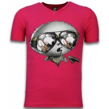 Stewie Dog - Herr T-Shirt Fuschia