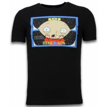 Stewie Home Alone - Herr T-Shirt Svart