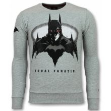 Rhinestone Batman Tröja - Herr Sweater Grå